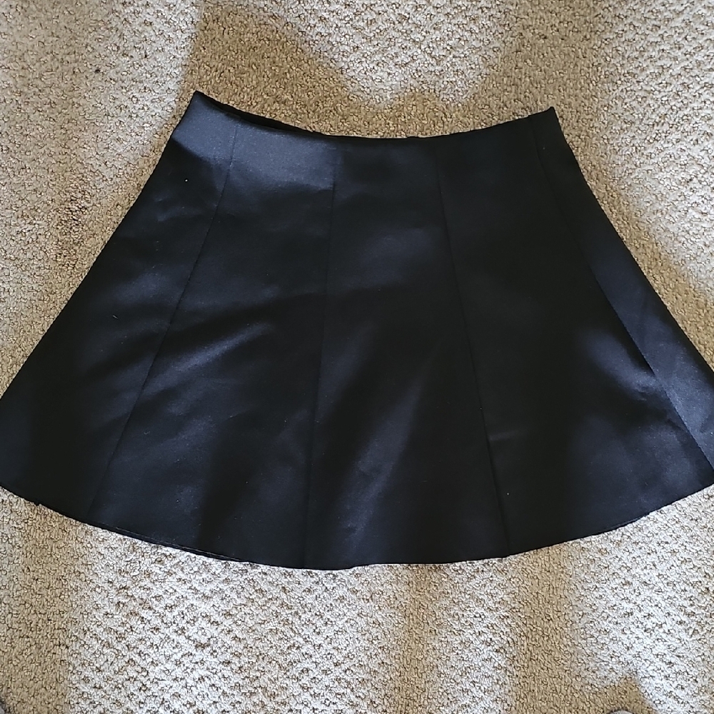 Aeropostale Black A-Line Pleated Mini Skirt